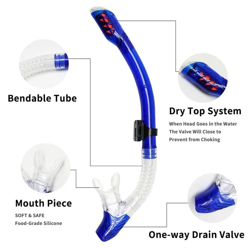 Tempered Glass Scuba Mask with Silicone Seal, Anti Fog Lens