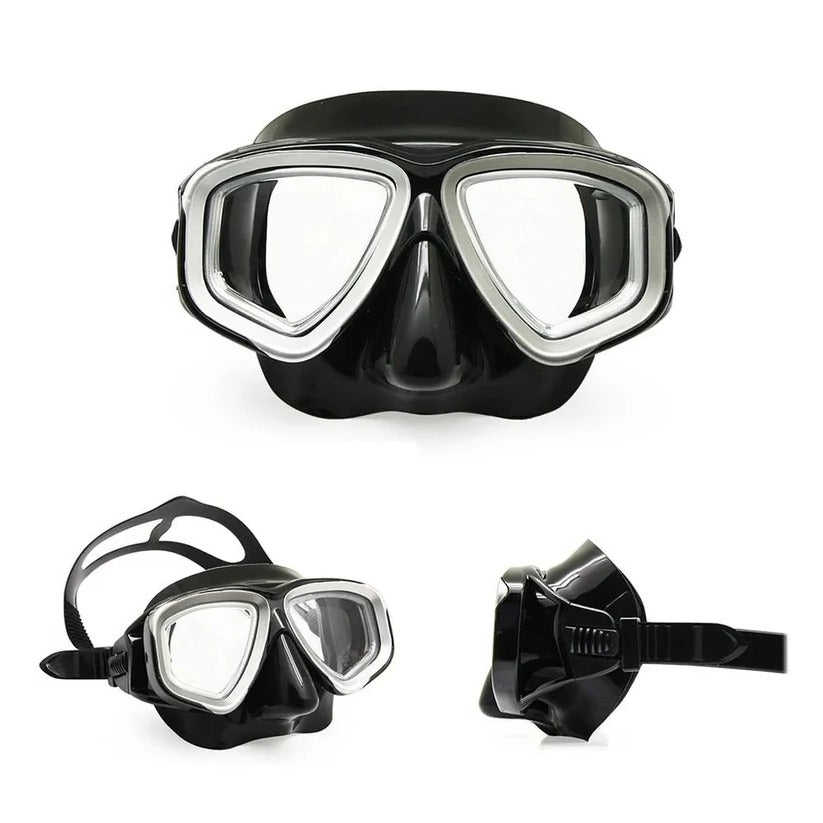 Tempered Glass Scuba Mask with Silicone Seal, Anti Fog Lens