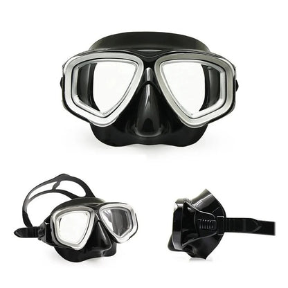 Tempered Glass Scuba Mask with Silicone Seal, Anti Fog Lens
