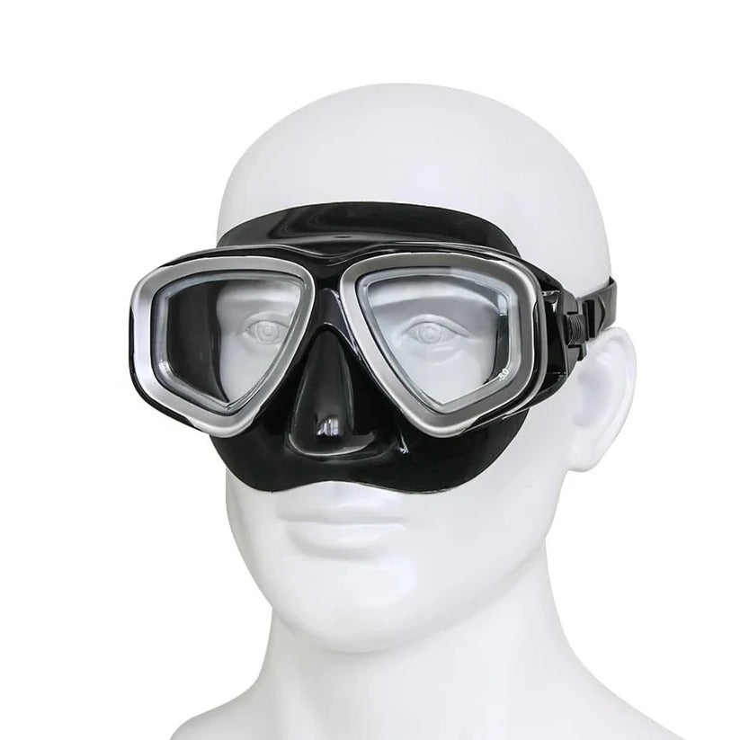 Tempered Glass Scuba Mask with Silicone Seal, Anti Fog Lens