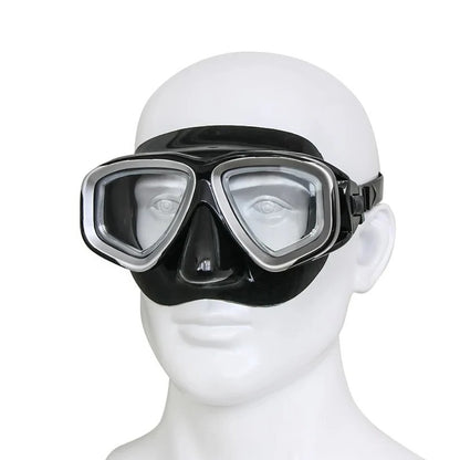Tempered Glass Scuba Mask with Silicone Seal, Anti Fog Lens