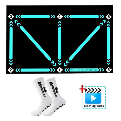 Football Training Mat with Interactive Video Coaching System
