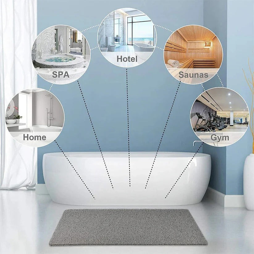 Textured Non Slip Shower Mat with Porous Drainage