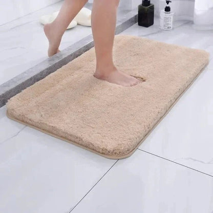 Faux Fur Bathroom Rug with Non Slip Grip and Thick Cushion Design