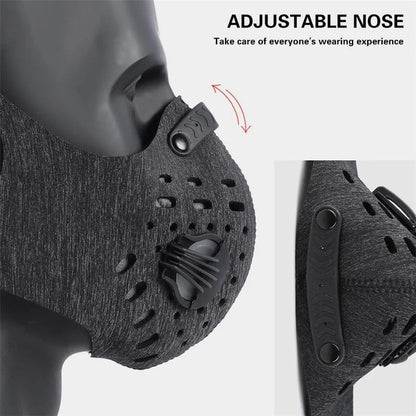 Reusable Breathable Face Mask with Replaceable Carbon Filter Insert