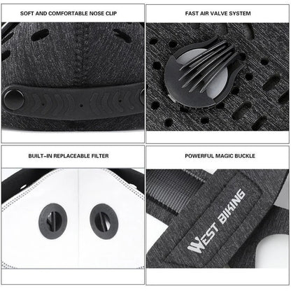 Reusable Breathable Face Mask with Replaceable Carbon Filter Insert