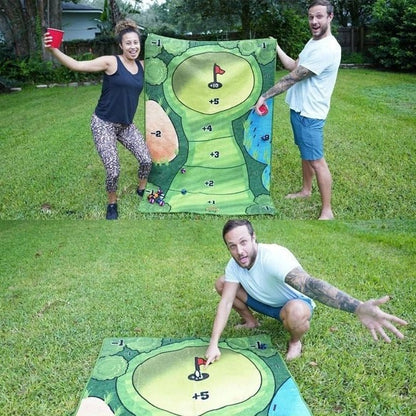 Mini Tabletop Golf Putting Practice Set with Adhesive Target Base Pad