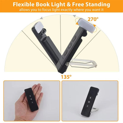 Mini USB Rechargeable LED Reading Lamp with Timer and Clip On Design