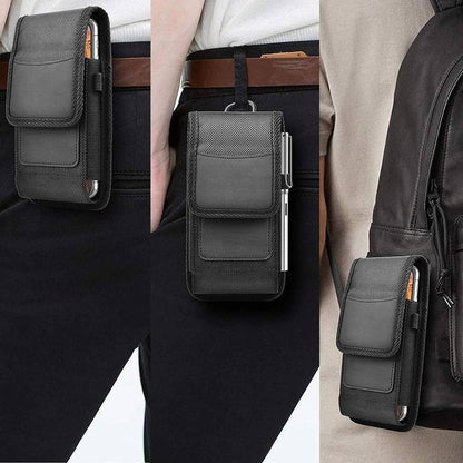 Cell Phone Belt Clip Case with  Pouch and Flap Closure