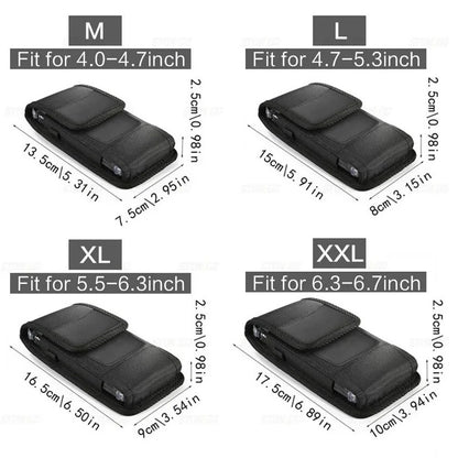 Cell Phone Belt Clip Case with  Pouch and Flap Closure