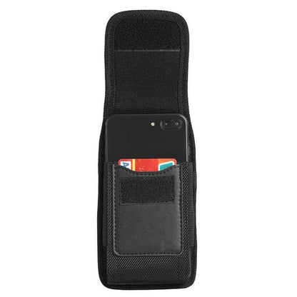 Cell Phone Belt Clip Case with  Pouch and Flap Closure