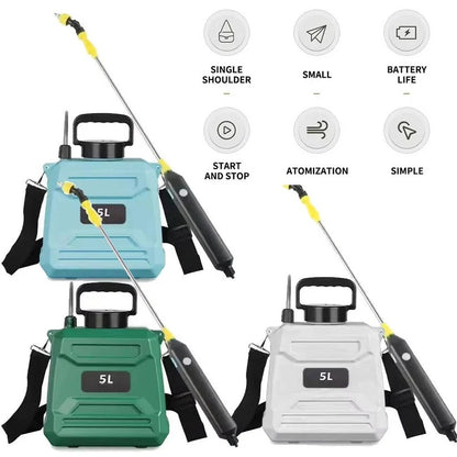5L Battery Powered Backpack Garden Sprayer with Adjustable Nozzles