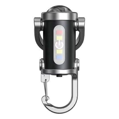 Rechargeable Keychain Flashlight with 6 Light Modes and COB Work Light