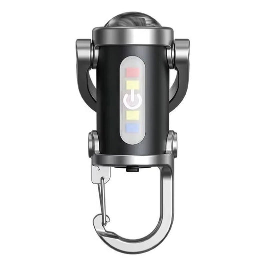 Rechargeable Keychain Flashlight with 6 Light Modes and COB Work Light