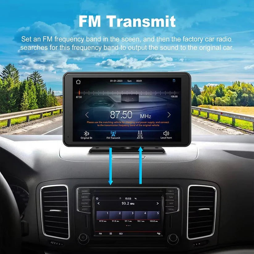 Wireless 7 Inch Car Touchscreen Displace with Voice Control for Vehicles