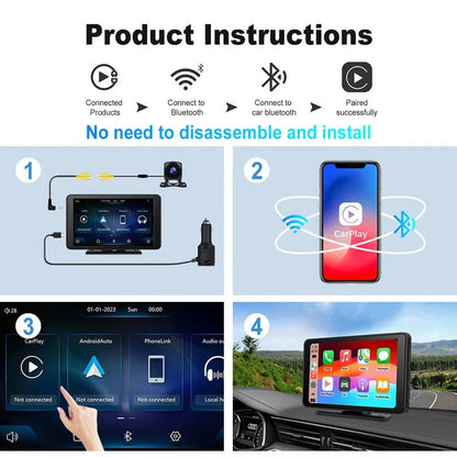 Wireless 7 Inch Car Touchscreen Displace with Voice Control for Vehicles