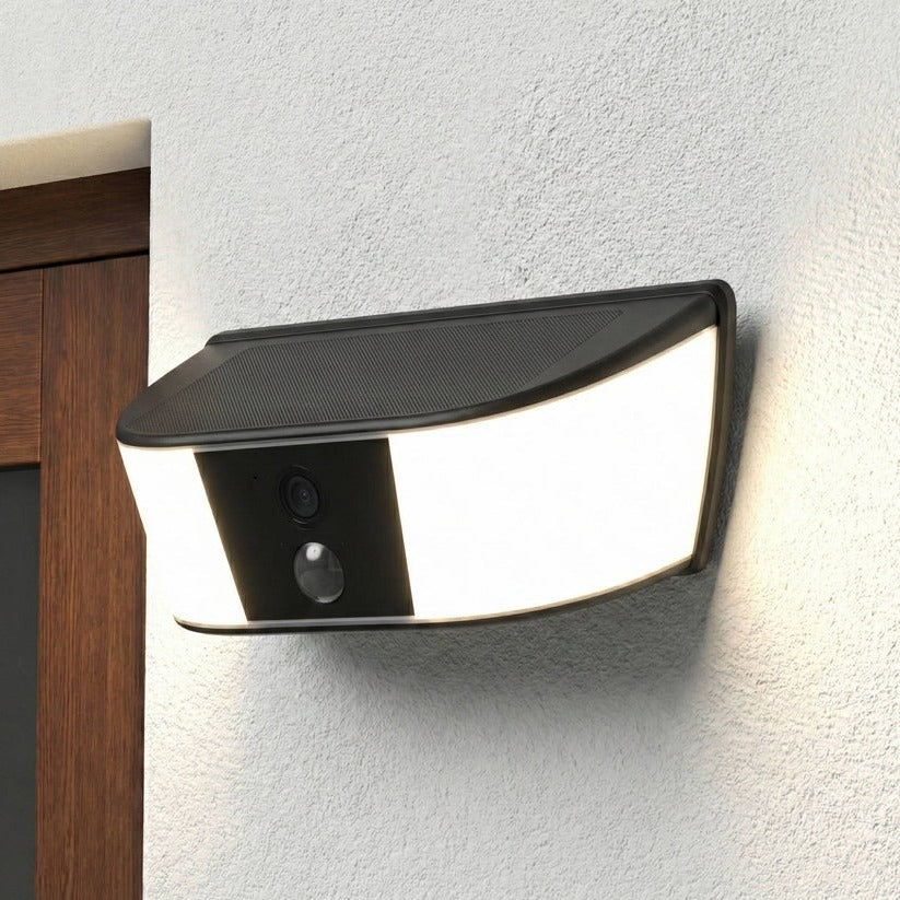 Wireless Solar Security Camera with Floodlight and PIR Motion Detection