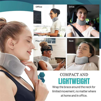 Travel Neck Support Brace with Breathable Fabric and Velcro Fit