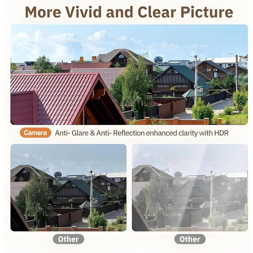 1080P Indoor WiFi Camera with Adhesive Window Mount and Two Way Audio