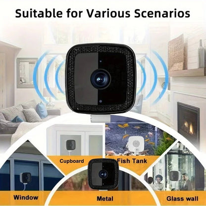 1080P Indoor WiFi Camera with Adhesive Window Mount and Two Way Audio