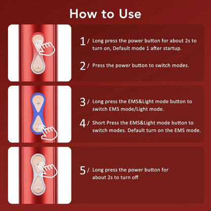 Scalp Massage Brush with Red Light for Hair Support