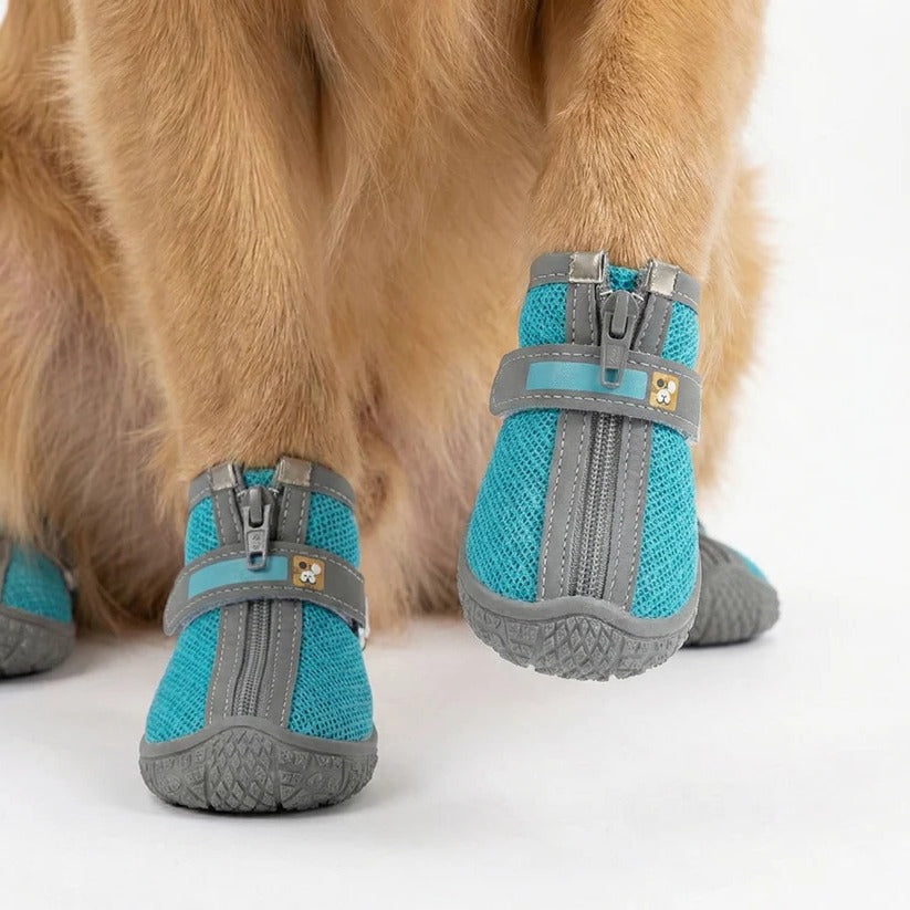 Waterproof Breathable Dog Paw Boots with Non Slip Sole for Outdoor Use, 4 Pack
