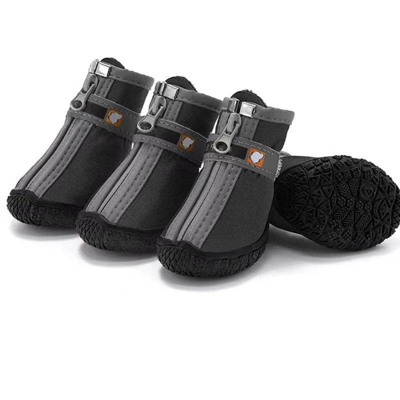 Waterproof Breathable Dog Paw Boots with Non Slip Sole for Outdoor Use, 4 Pack