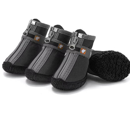 Waterproof Breathable Dog Paw Boots with Non Slip Sole for Outdoor Use, 4 Pack