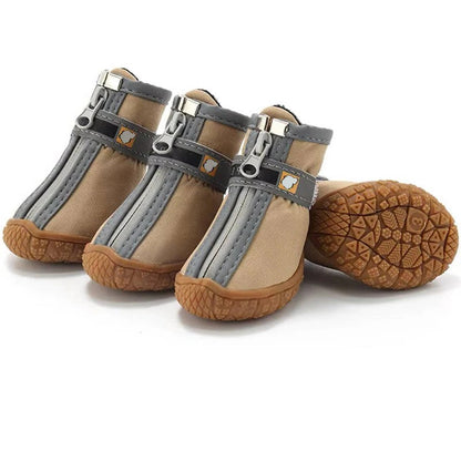 Waterproof Breathable Dog Paw Boots with Non Slip Sole for Outdoor Use, 4 Pack