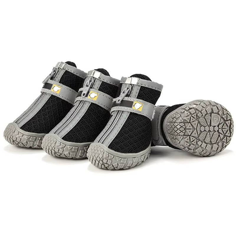 Waterproof Breathable Dog Paw Boots with Non Slip Sole for Outdoor Use, 4 Pack