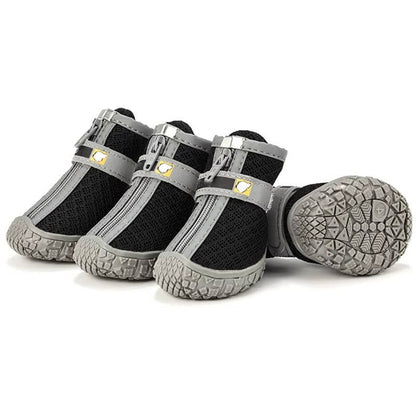 Waterproof Breathable Dog Paw Boots with Non Slip Sole for Outdoor Use, 4 Pack