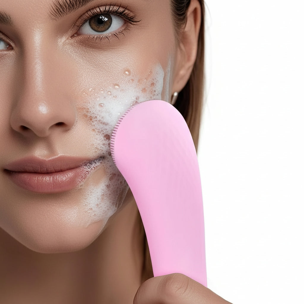 Rechargeable Silicone Face Scrubber with Heated Massage
