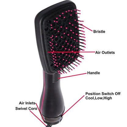 1000W Paddle Blow Dryer Brush with 3 Adjustable Heat Setting