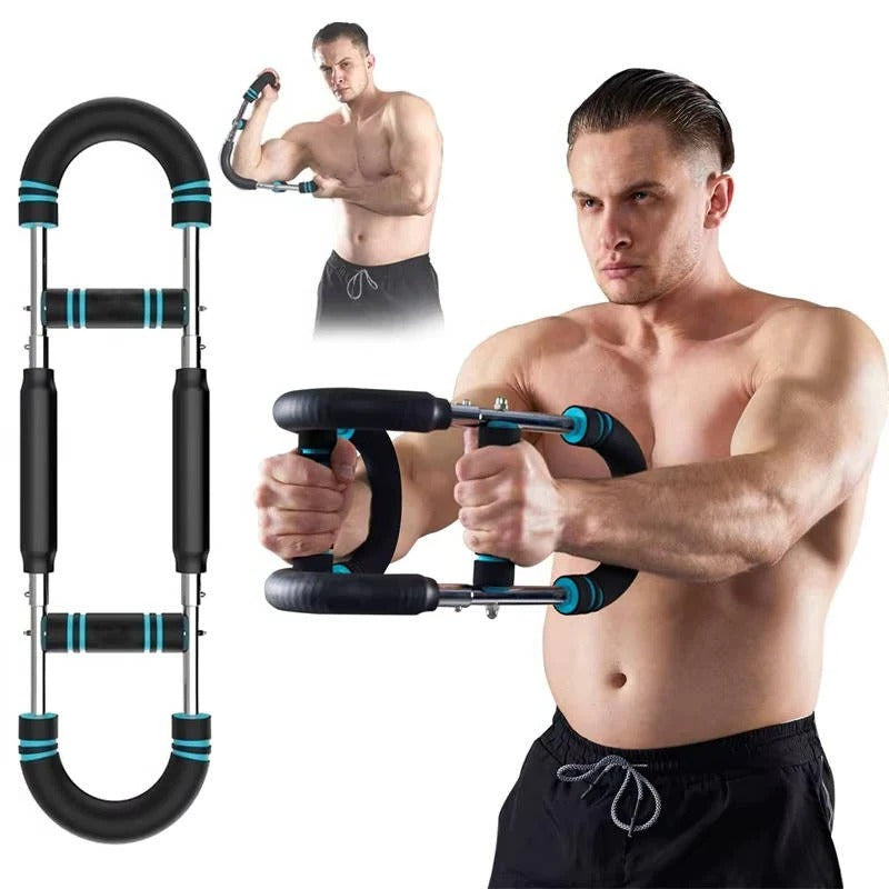 Portable Chest and Arm Resistance Trainer for Men with Adjustable 60-90 Lbs Workout Resistance