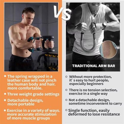 Portable Chest and Arm Resistance Trainer for Men with Adjustable 60-90 Lbs Workout Resistance