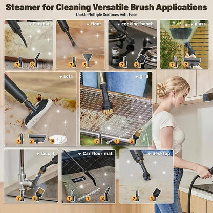 Handheld Steam Cleaner for Home and Car Use on Tile, Grout and Floor Surfaces