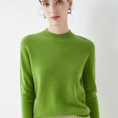 Women's Cashmere Knit Pullover Sweater for Cold Weather