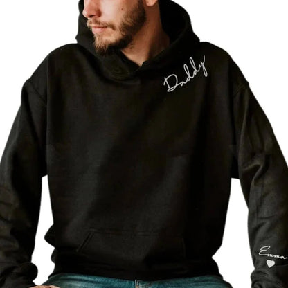 Personalized Pullover Hoodie with Custom Name on Sleeve