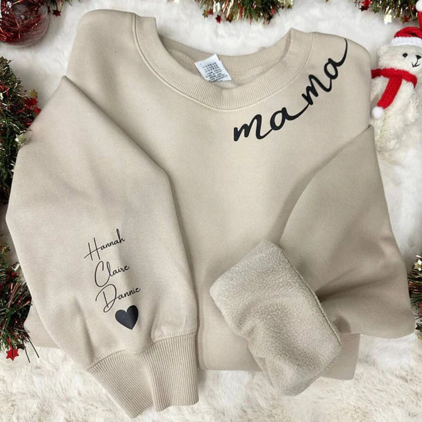 Personalized Pullover Hoodie with Custom Name on Sleeve