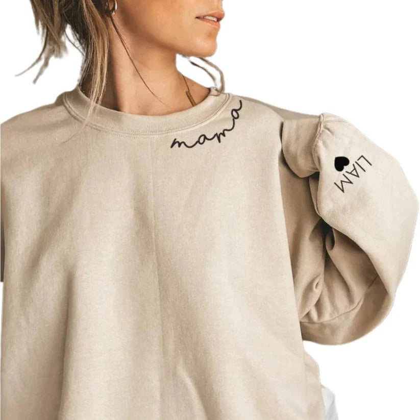 Personalized Pullover Hoodie with Custom Name on Sleeve