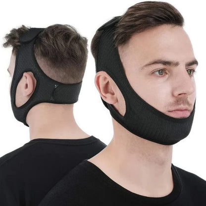 Adjustable Sleep Chin Strap with Breathable Elastic Fabric