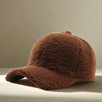 Teddy Fabric Adjustable Hat for Fall and Winter Casual Wear