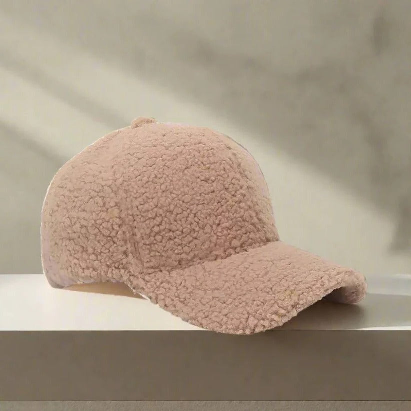 Teddy Fabric Adjustable Hat for Fall and Winter Casual Wear