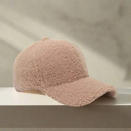 Teddy Fabric Adjustable Hat for Fall and Winter Casual Wear