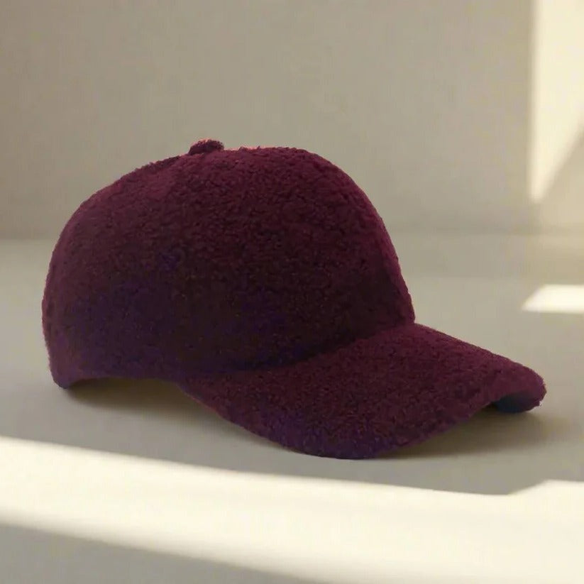 Teddy Fabric Adjustable Hat for Fall and Winter Casual Wear