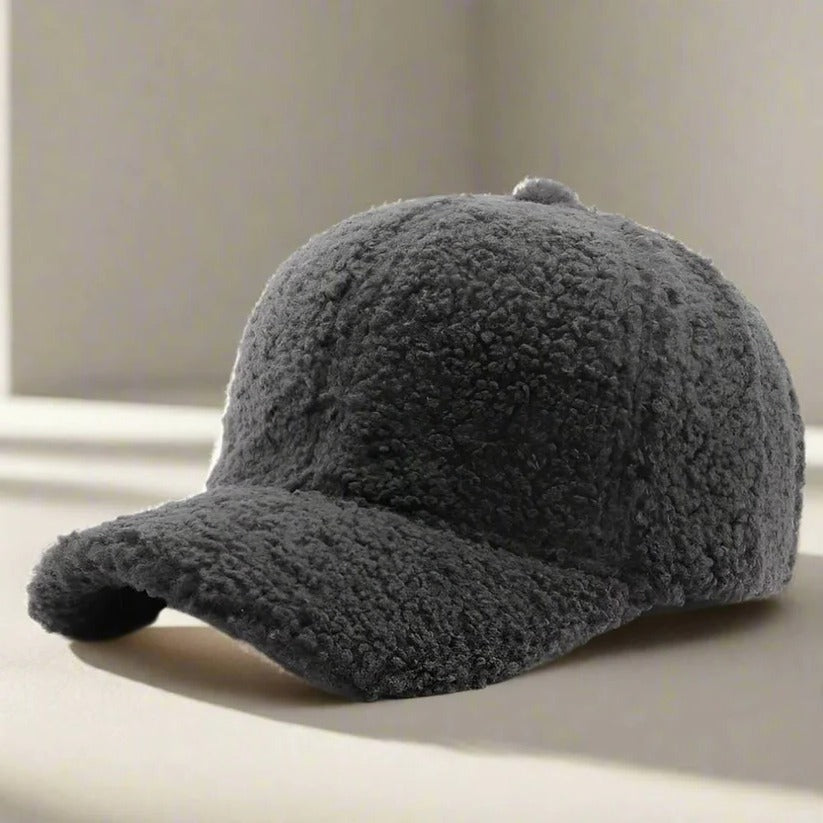 Teddy Fabric Adjustable Hat for Fall and Winter Casual Wear