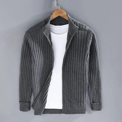 Men's Zip Up Knitted Cardigan Sweater