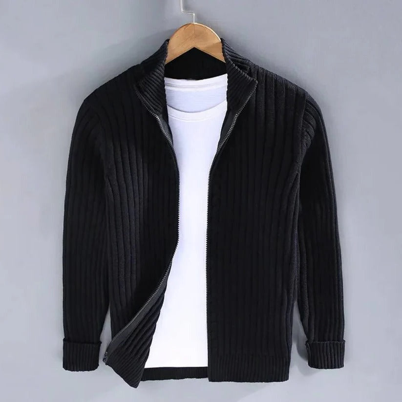Men's Zip Up Knitted Cardigan Sweater