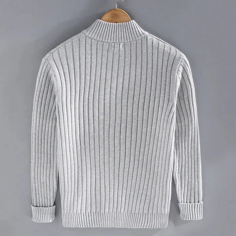 Men's Zip Up Knitted Cardigan Sweater