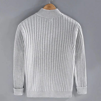 Men's Zip Up Knitted Cardigan Sweater